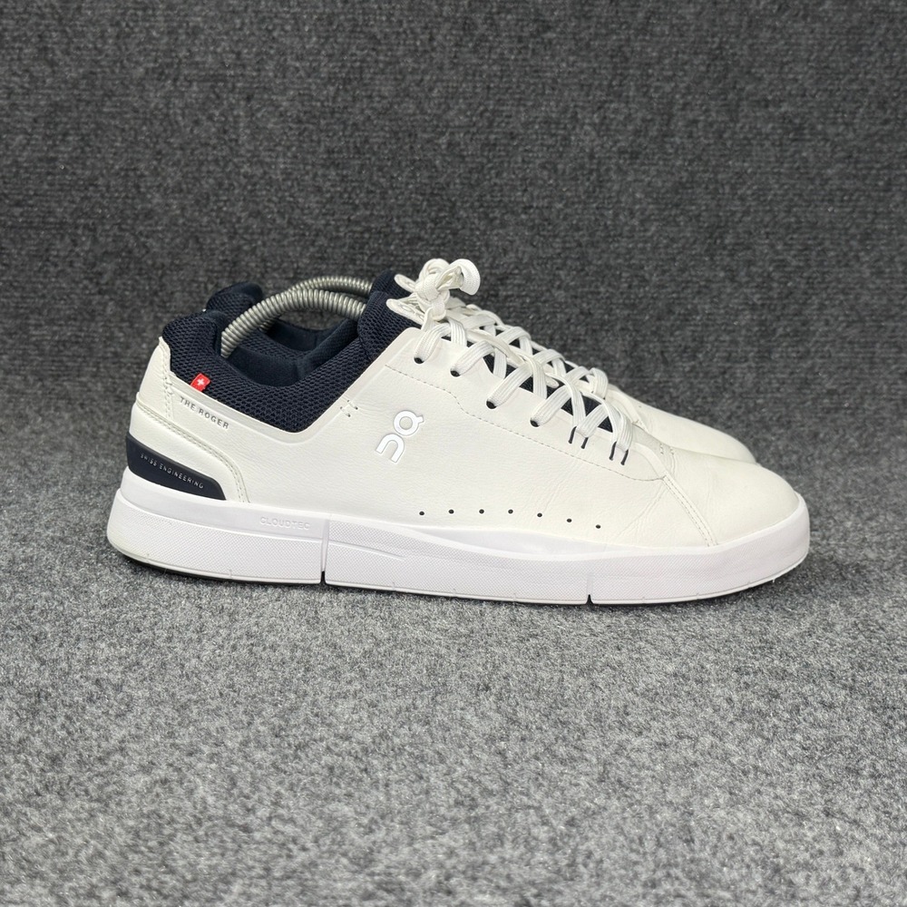 On THE ROGER Advantage Tennis Shoe Men 11.5 White Midnight Blue Athletic Sneaker